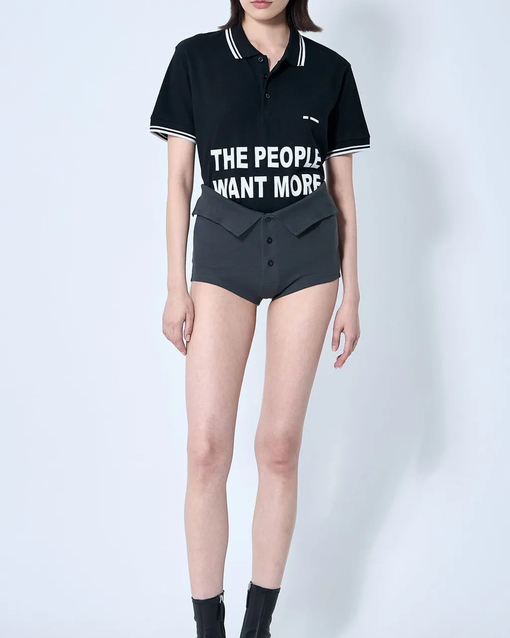 High-Waisted Button-Up Shorts