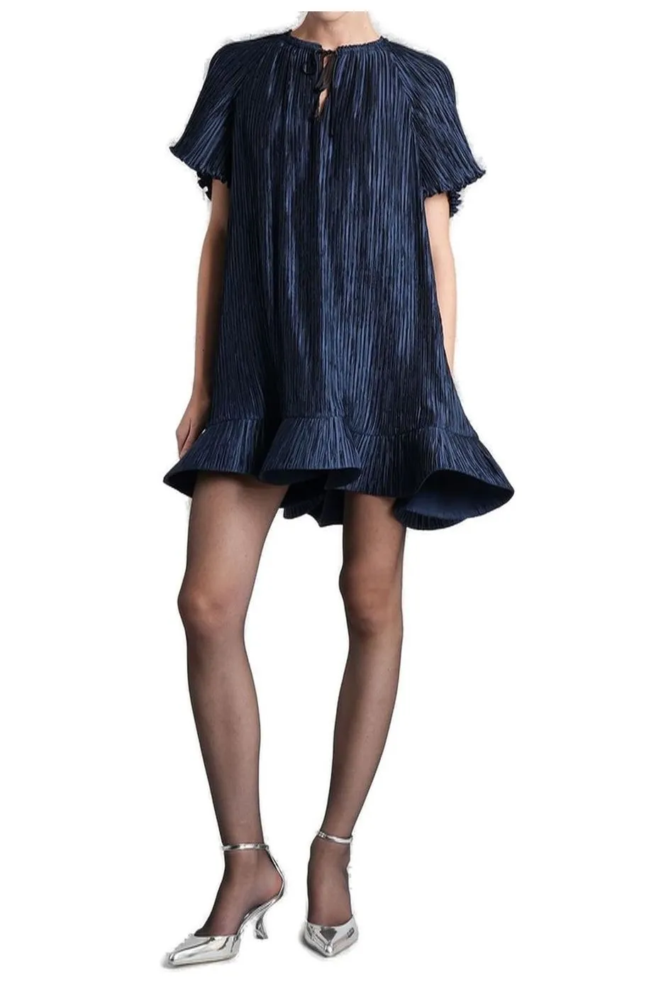 Pleated Mini Dress