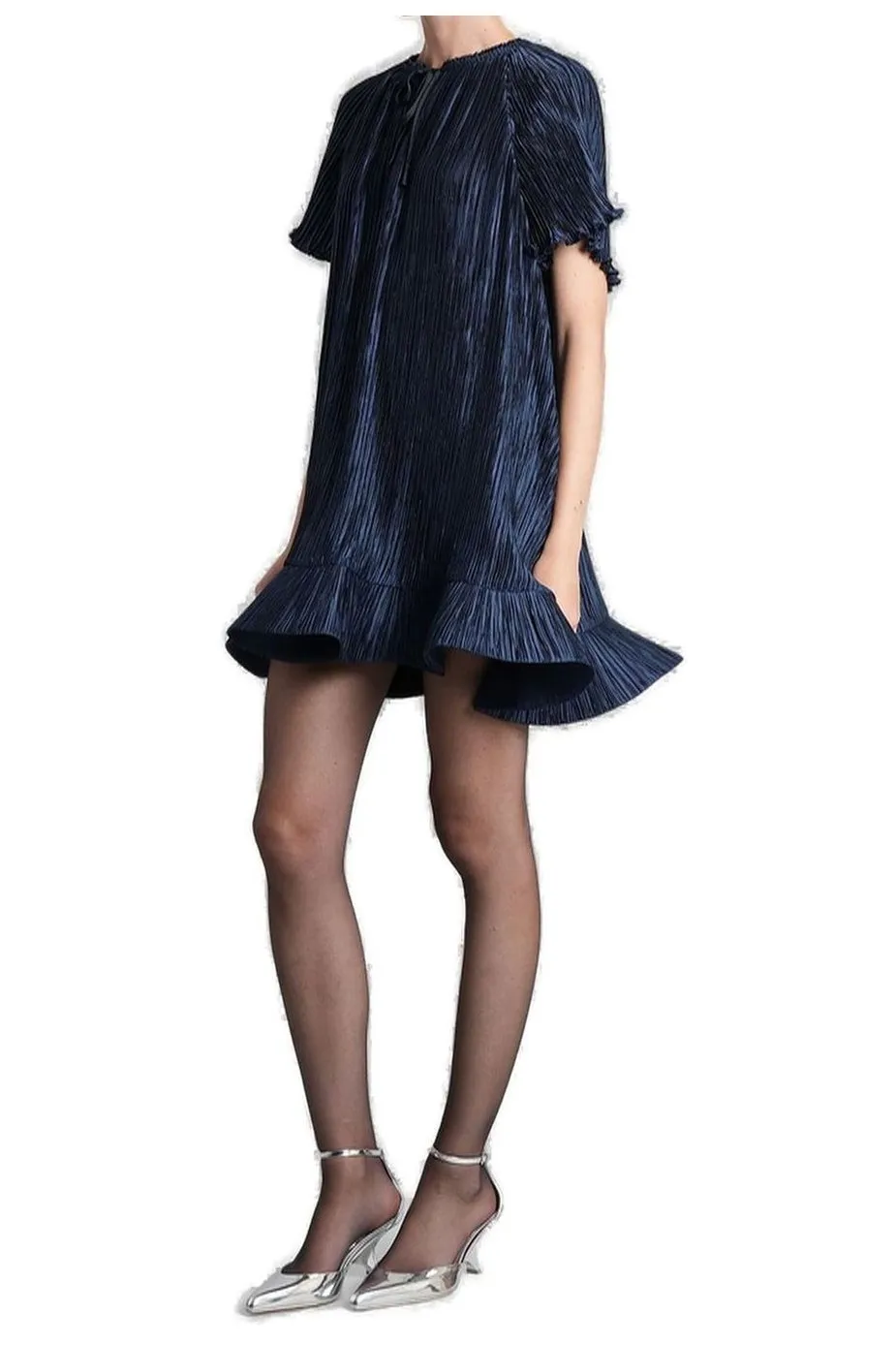Pleated Mini Dress