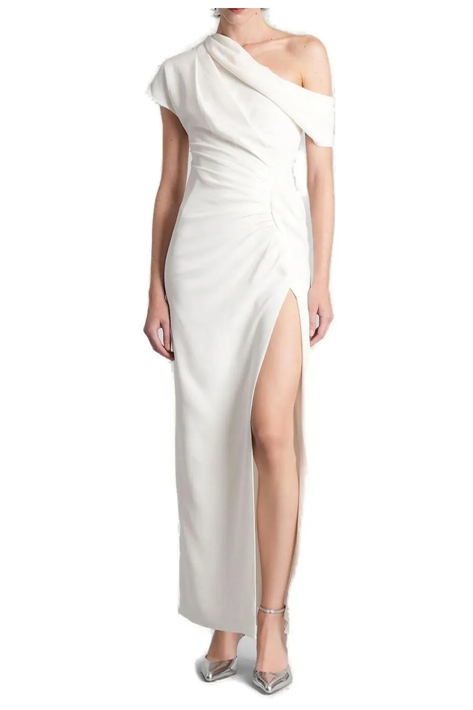 One-Shoulder Gown With High Slit