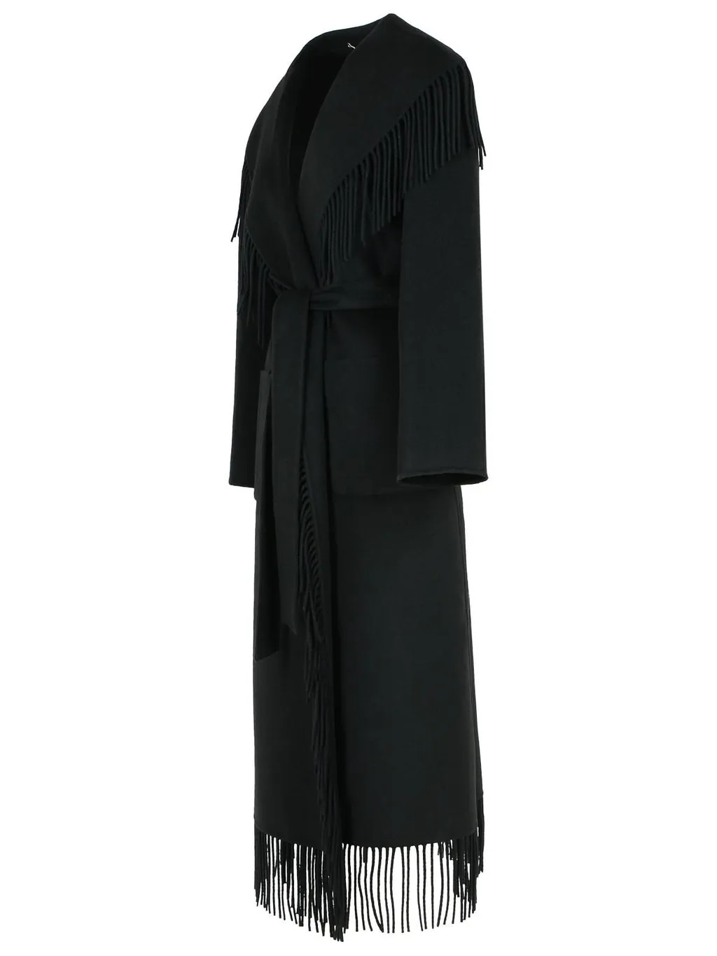 Fringed Wool Coat