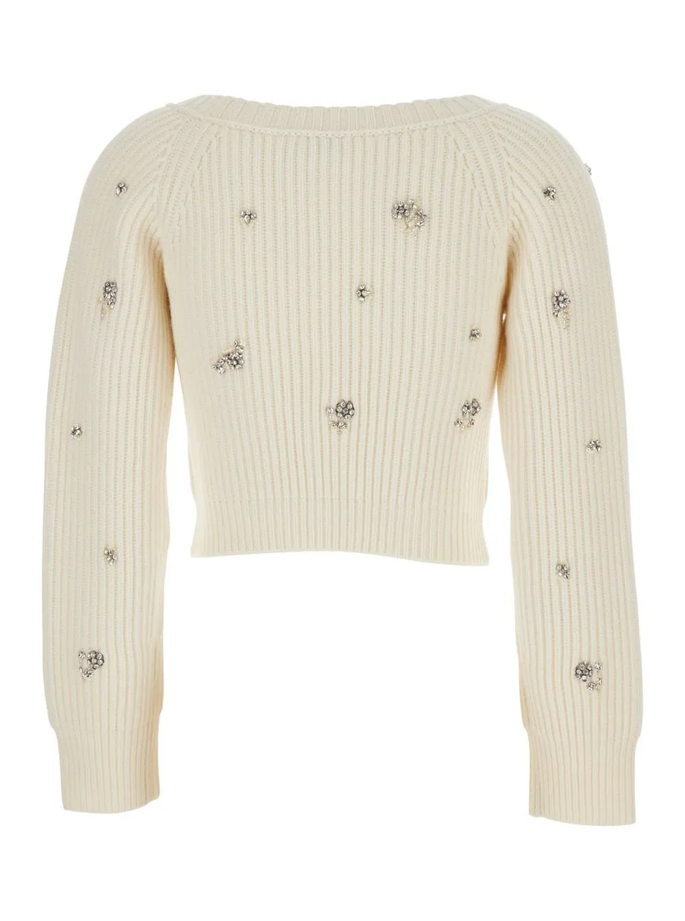 Cropped Cardigan With Embellishments