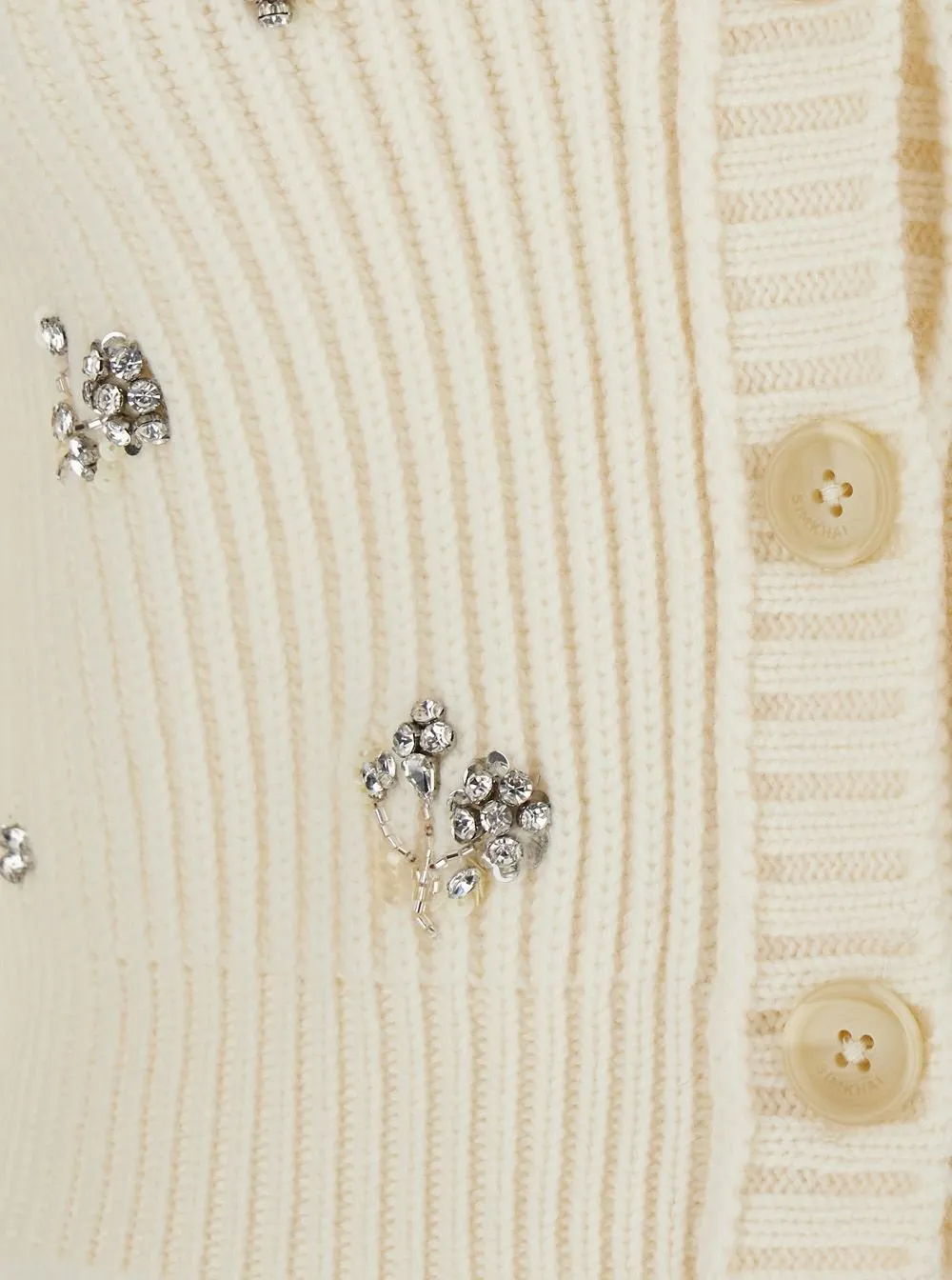 Cropped Cardigan With Embellishments