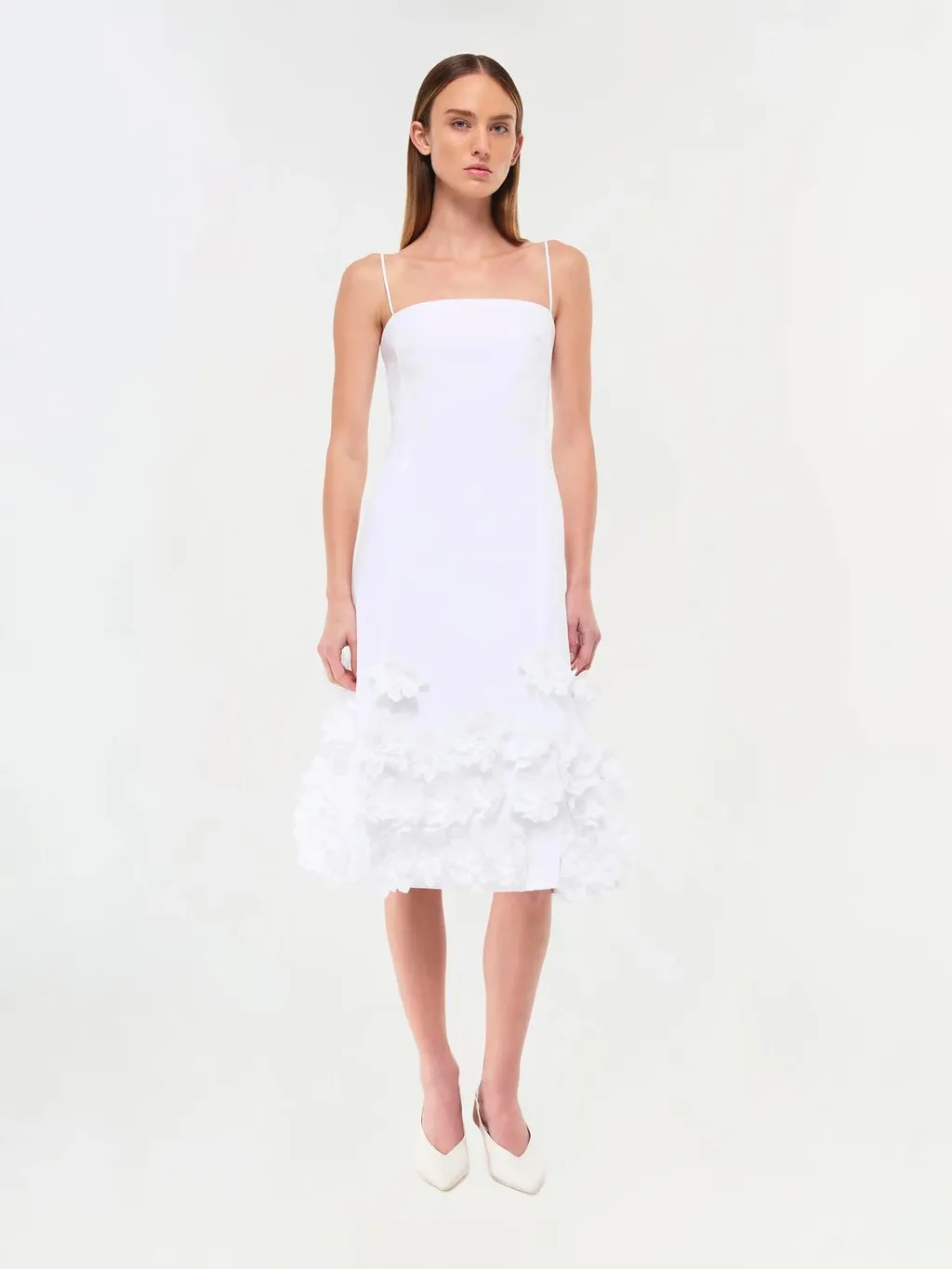 Midi Dress With Floral Appliqué