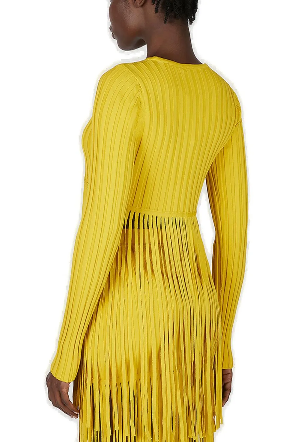 Ribbed Knit Tunic With Fringe