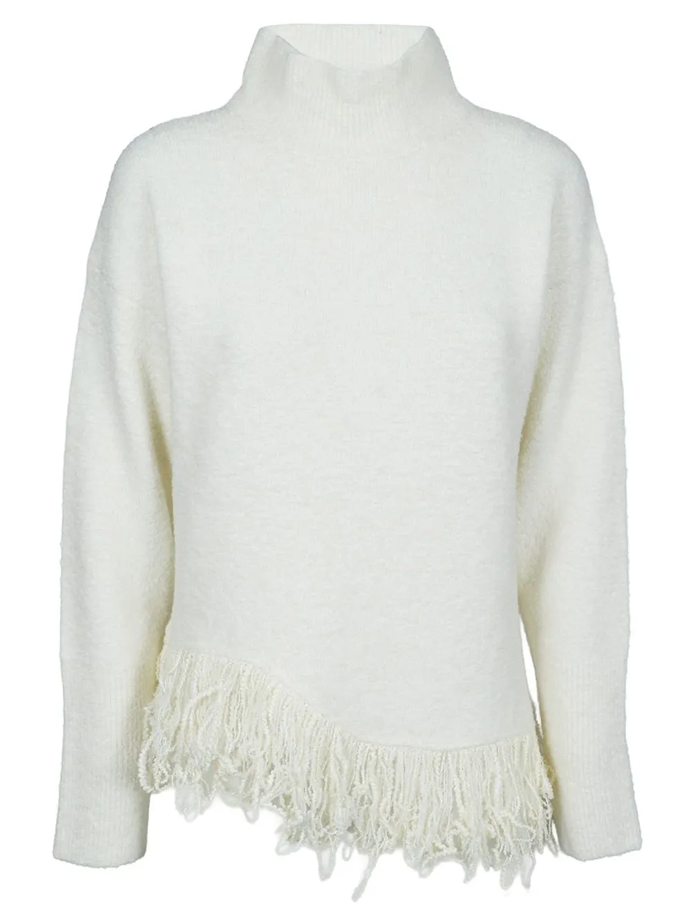 Turtleneck Sweater With Fringe