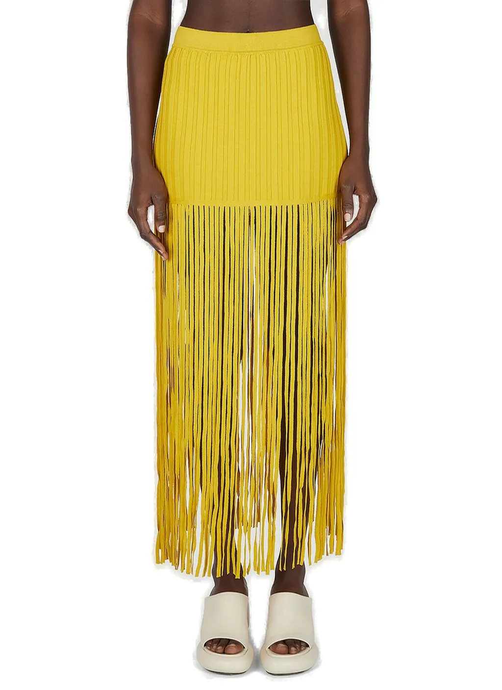 Fringed Maxi Skirt