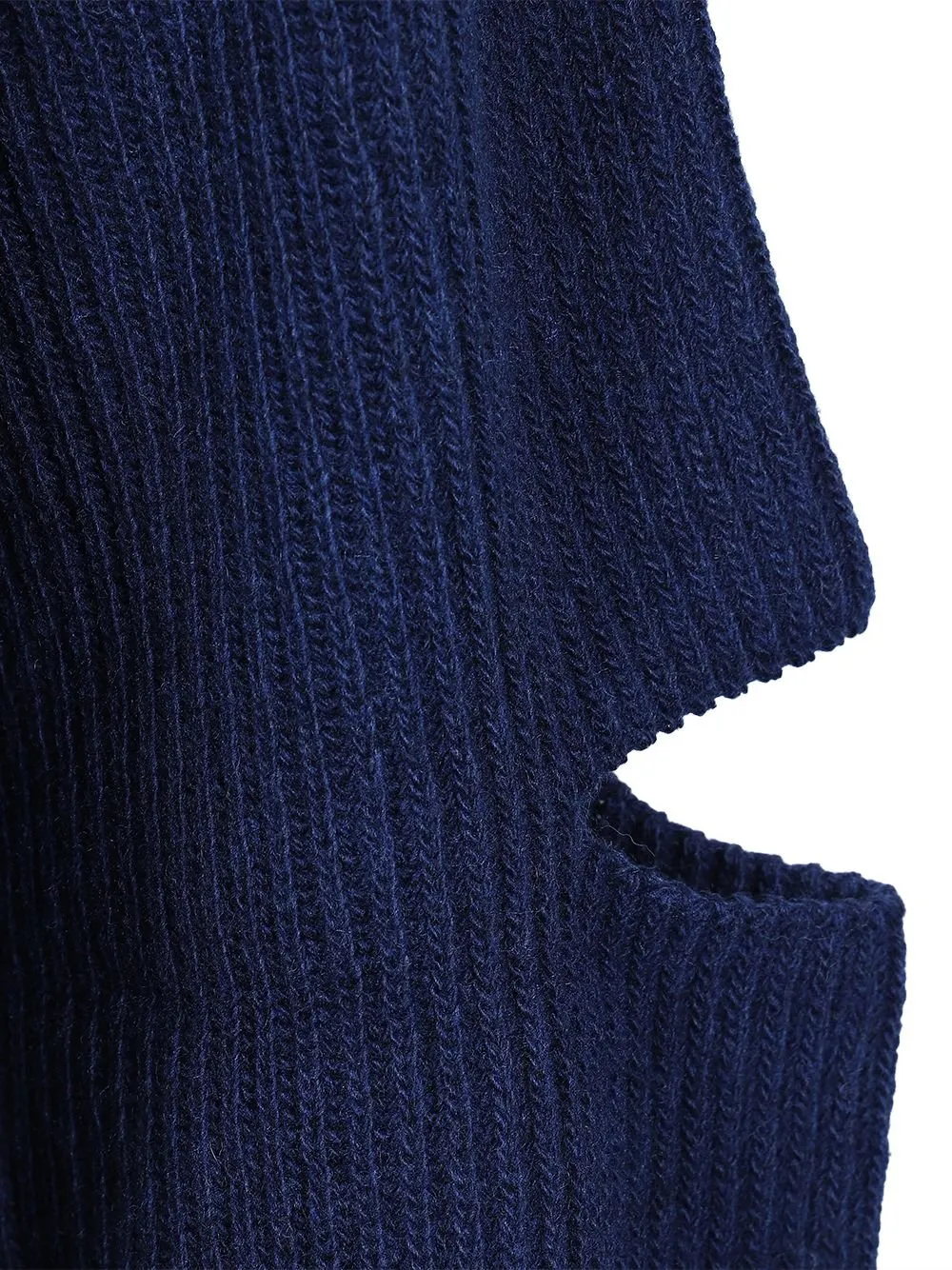 Turtleneck Sweater With Cut-Out Sleeves