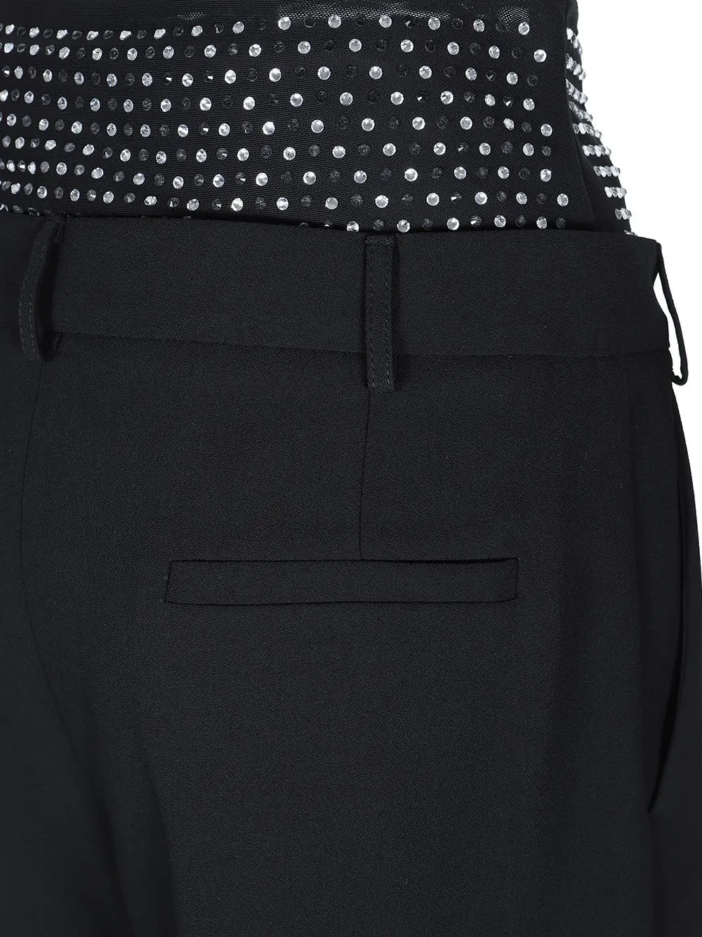 High-Waisted Trousers With Embellished Waistband