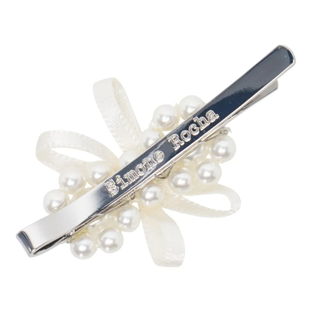 Pearl And Ribbon Hair Clip