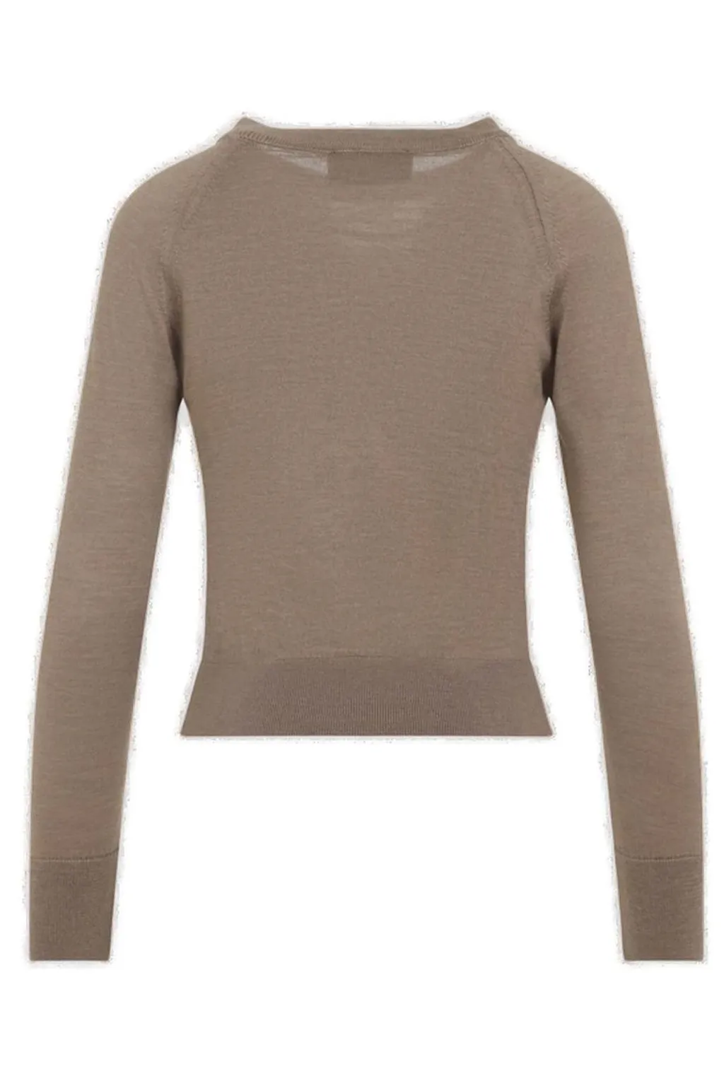 Crewneck Sweater With Pearl And Bow Detail