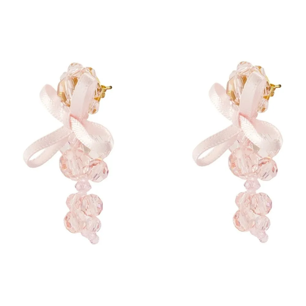 Beaded Bow Earrings