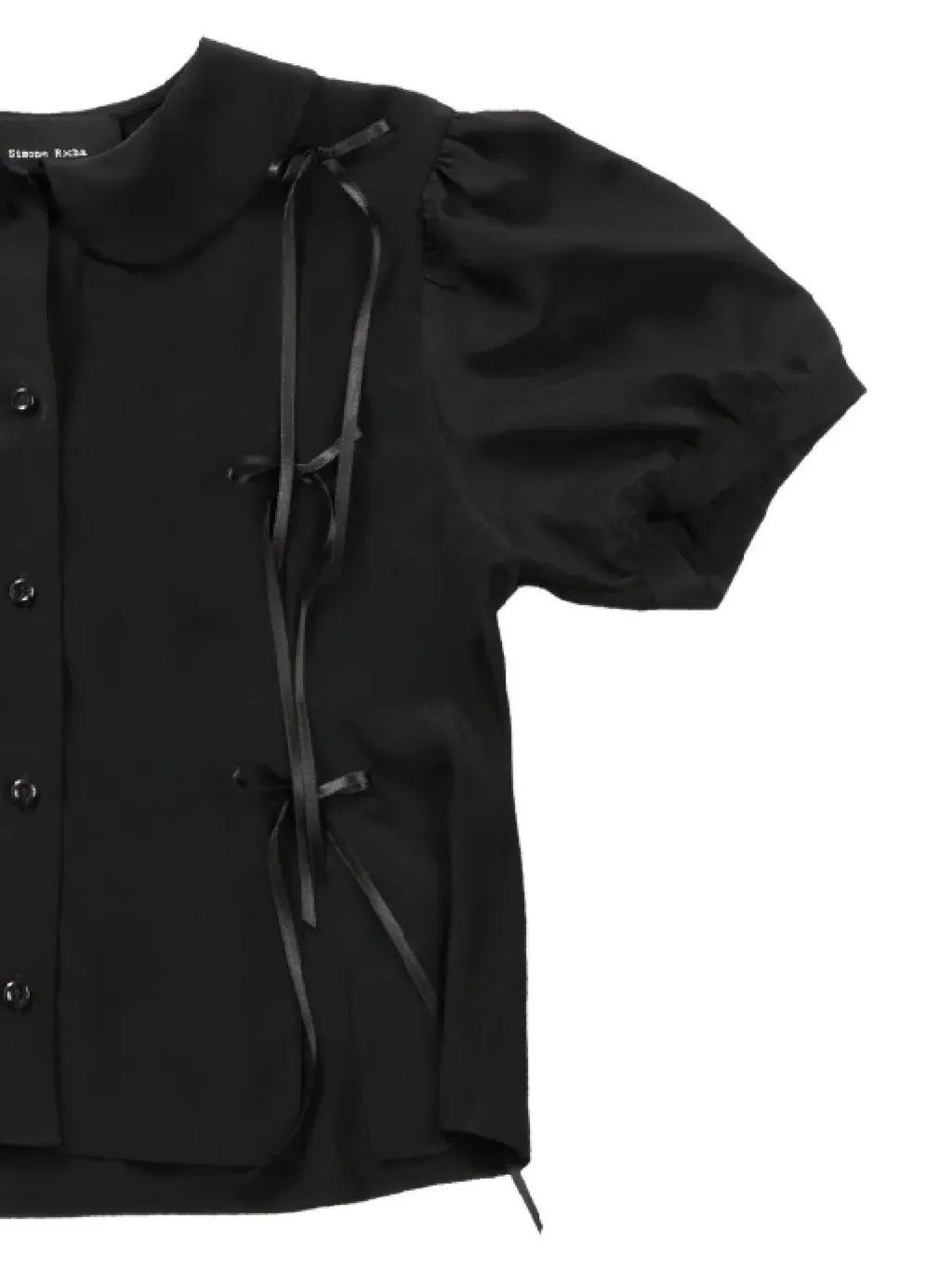 Short Sleeve Button-Up Blouse