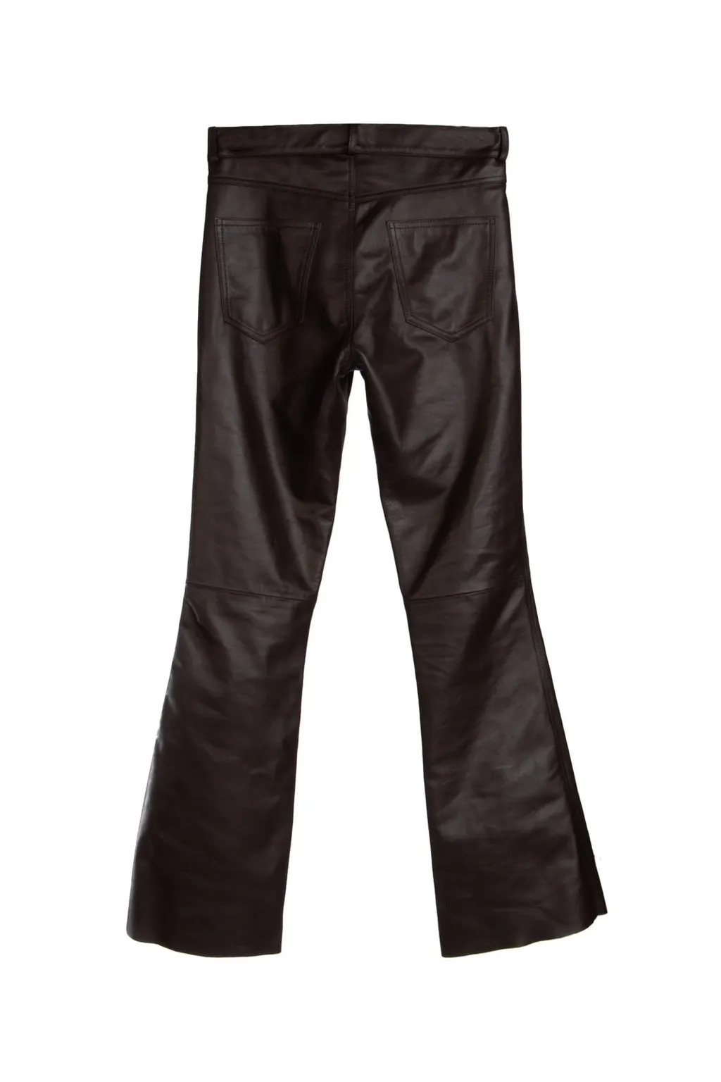Flared Faux Leather Pants