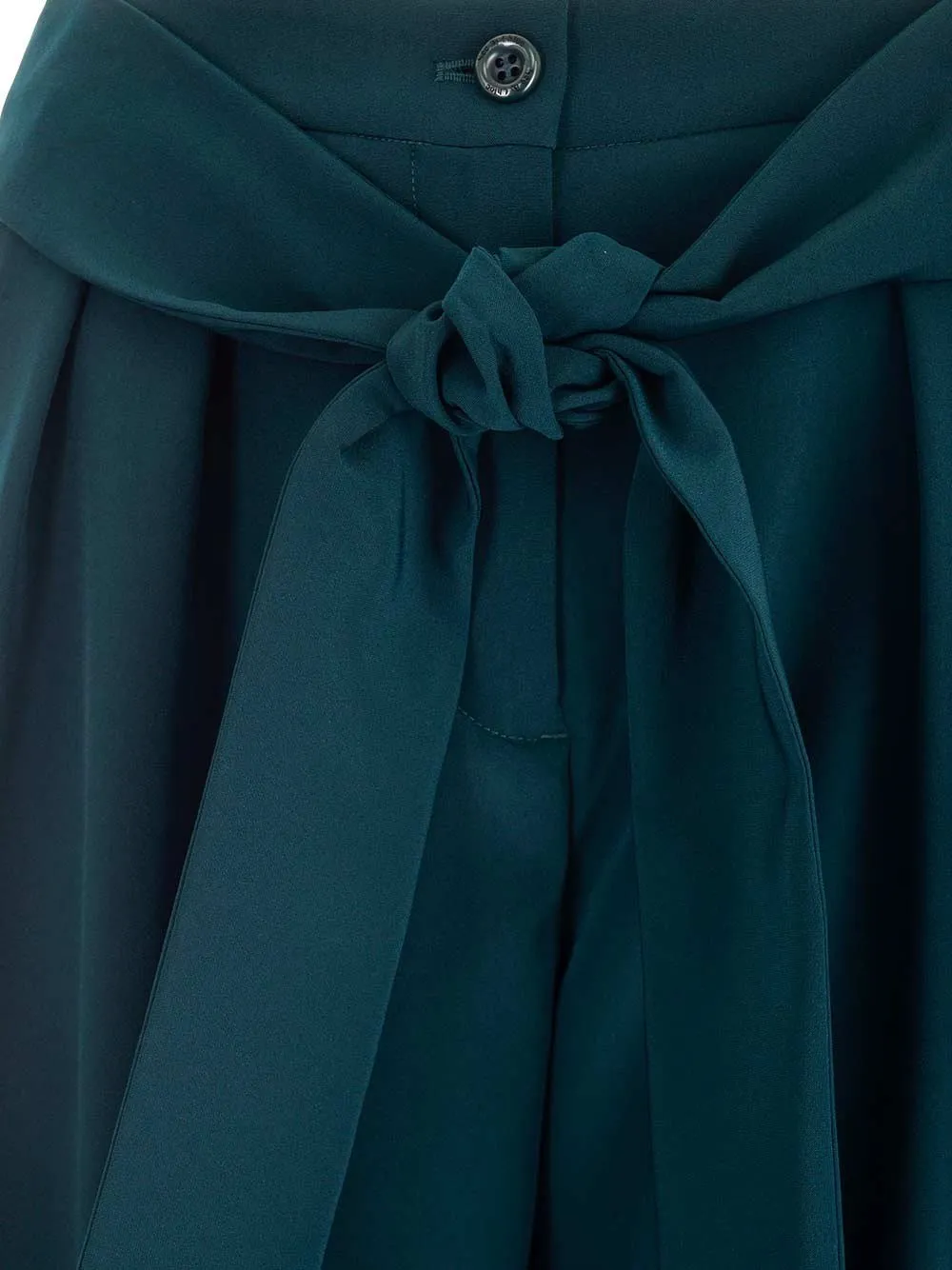 Wide-Leg Trousers With Belt