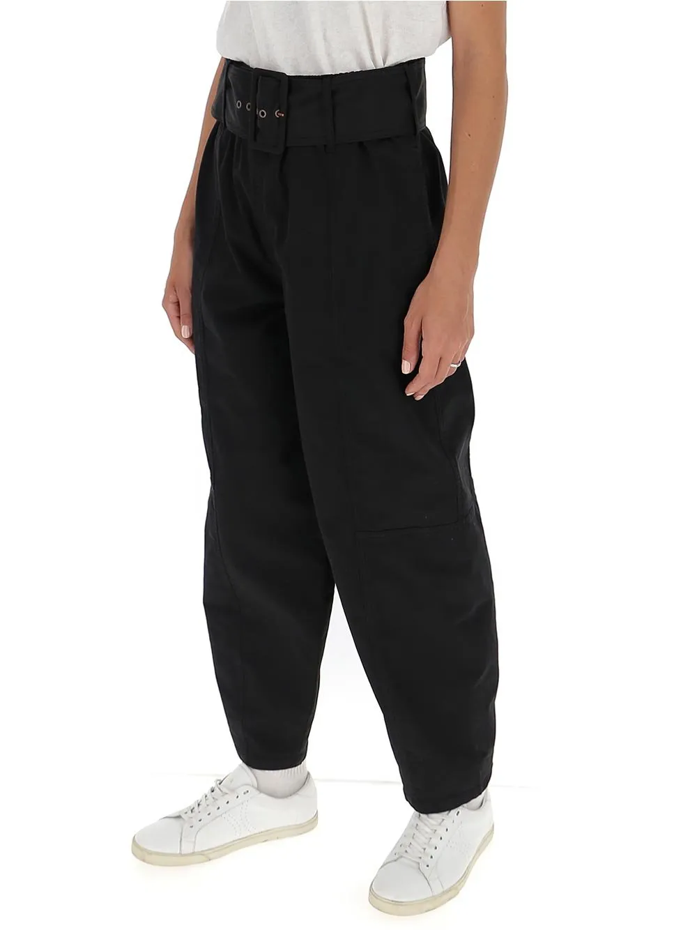 High-Waisted Belted Pants