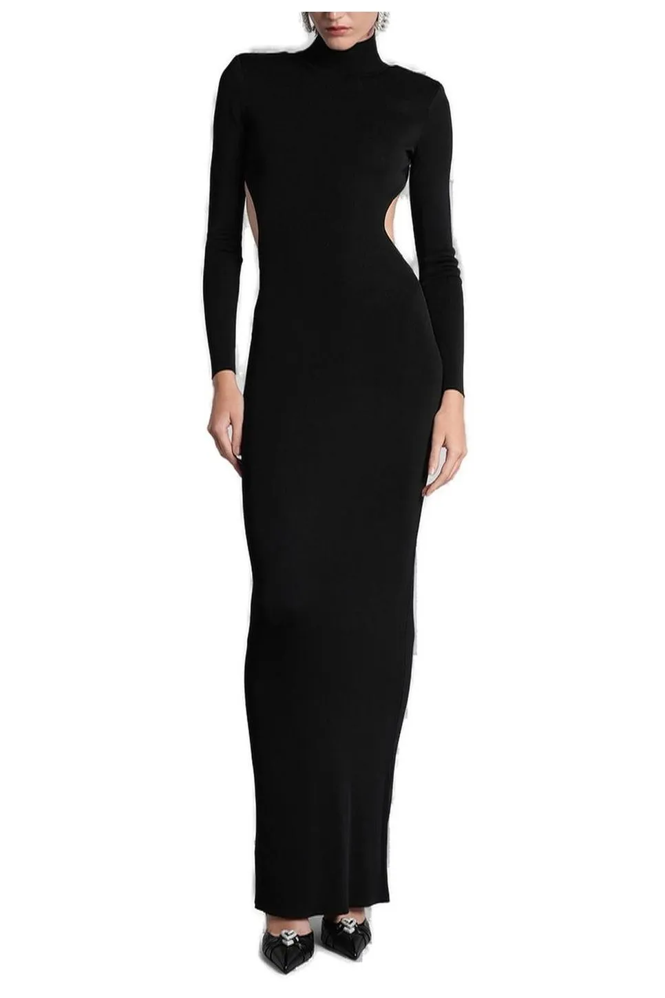 Long Sleeve Cutout Gown