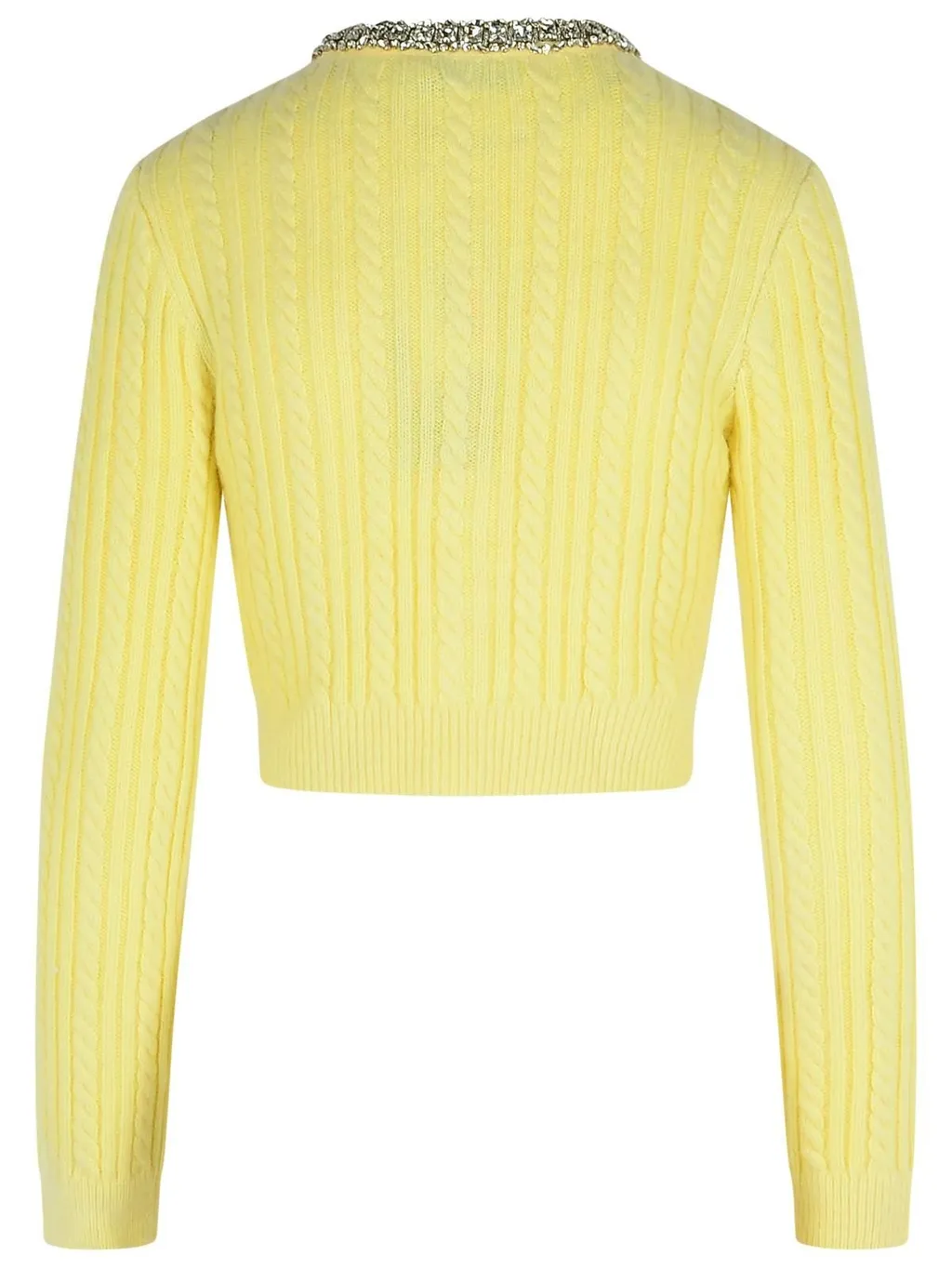 Cropped Cable Knit Cardigan