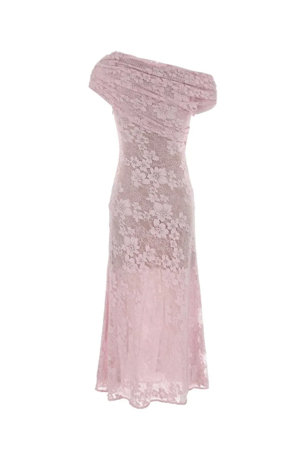 One-Shoulder Lace Gown