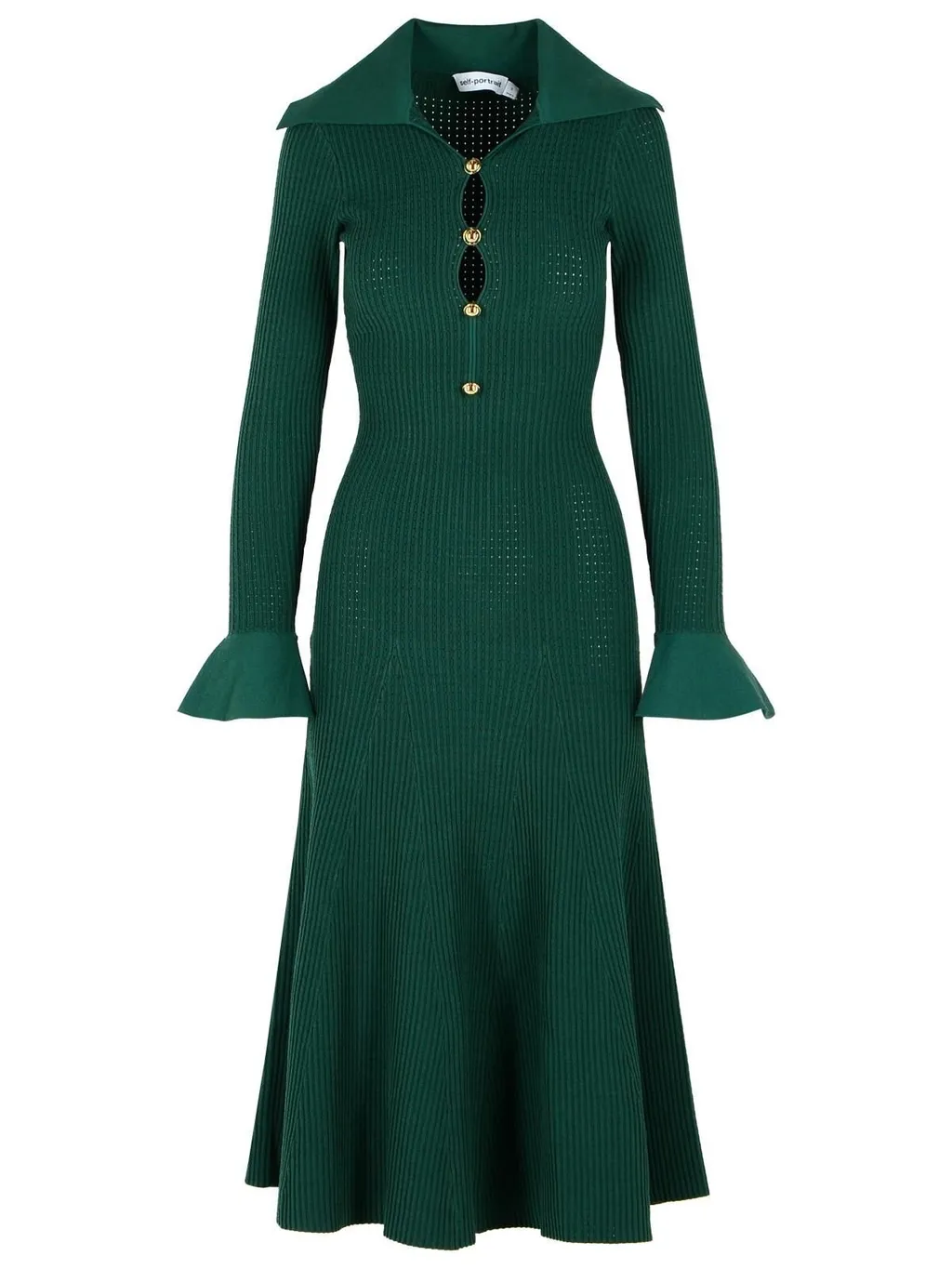 Ribbed Knit Midi Dress