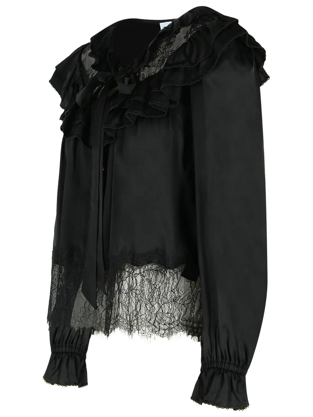 Ruffled Lace Trimmed Blouse