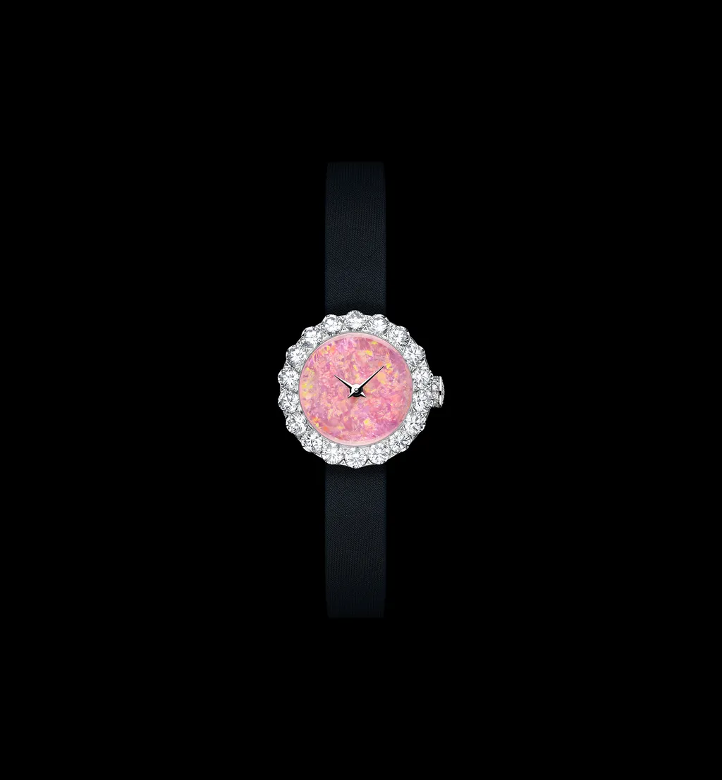 Watch With Opal Dial And Diamond Bezel