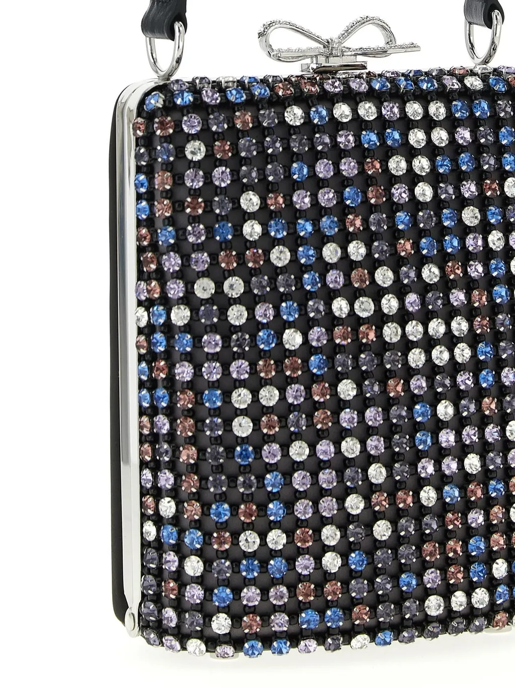 Box Clutch With Crystal Embellishments