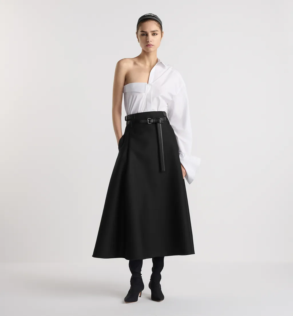 A-Line Skirt With Belt
