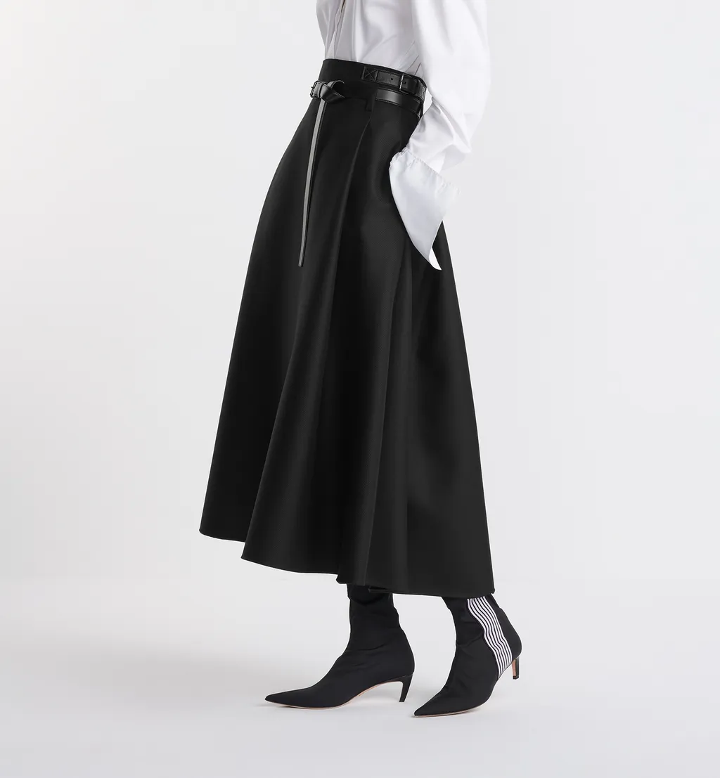 A-Line Skirt With Belt