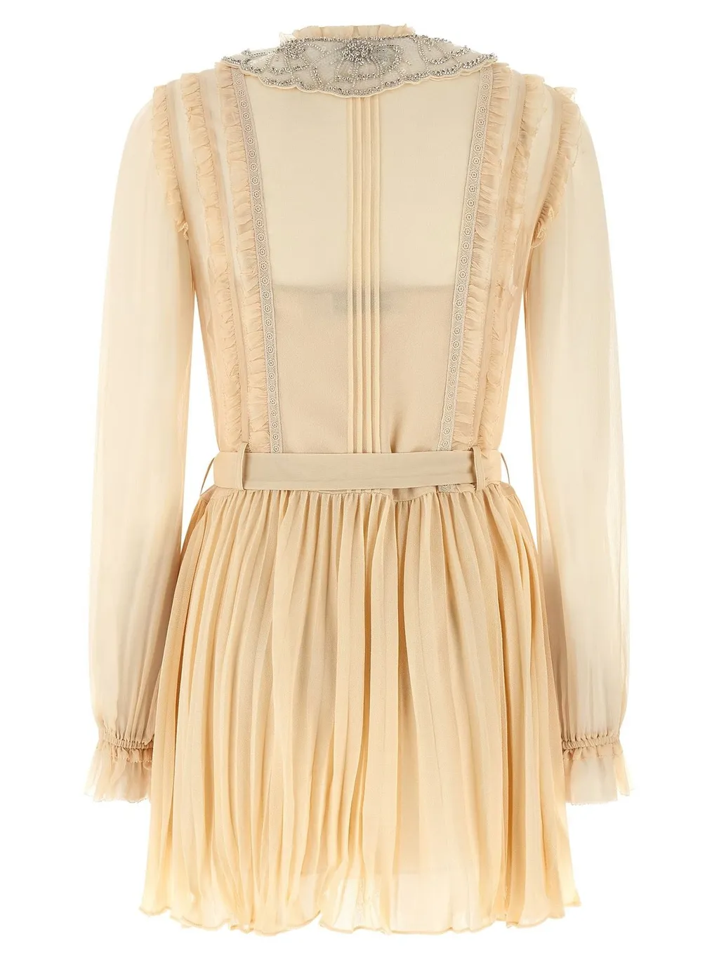 Embellished Collar Mini Dress