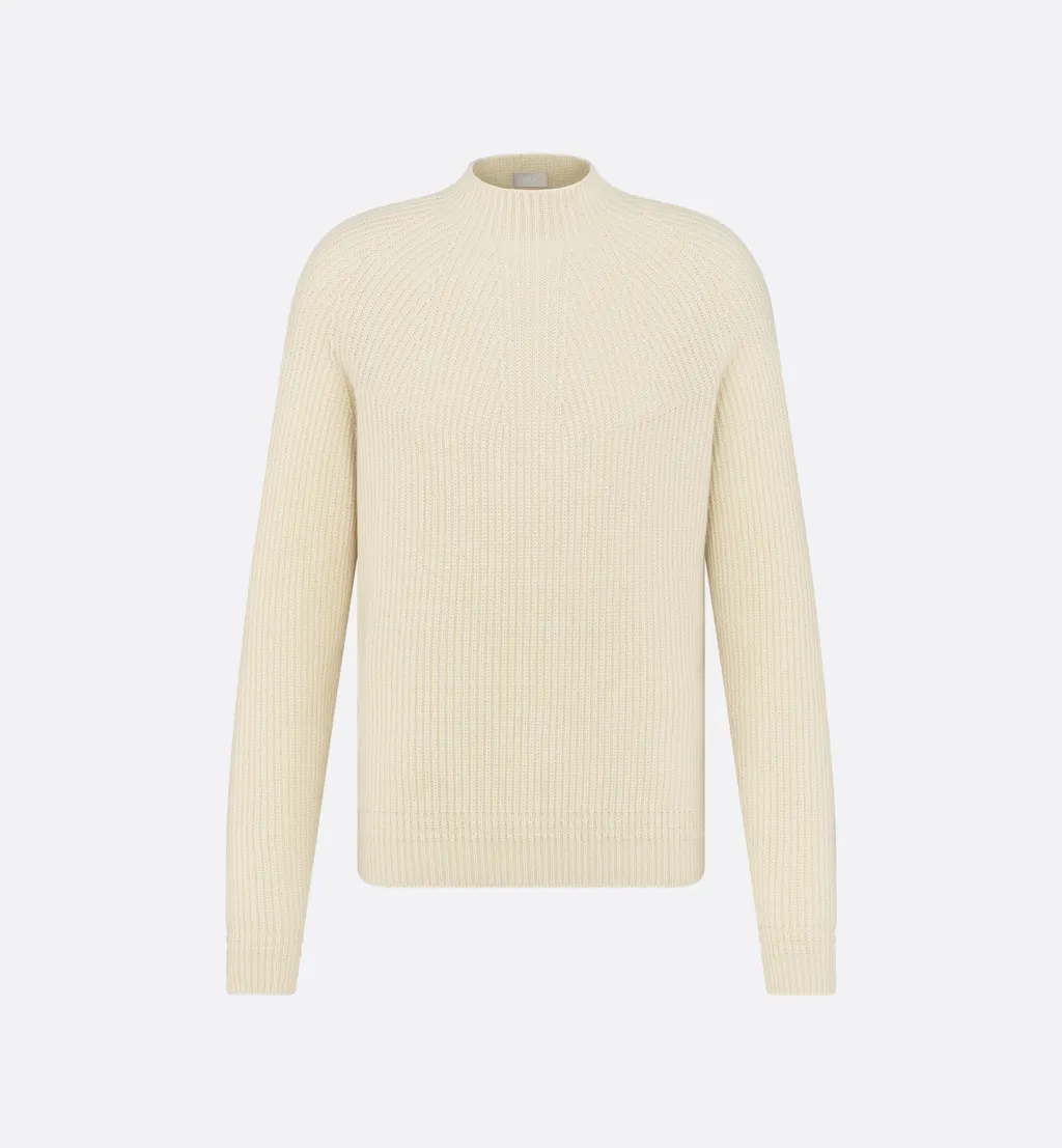 Mock Neck Ribbed Sweater