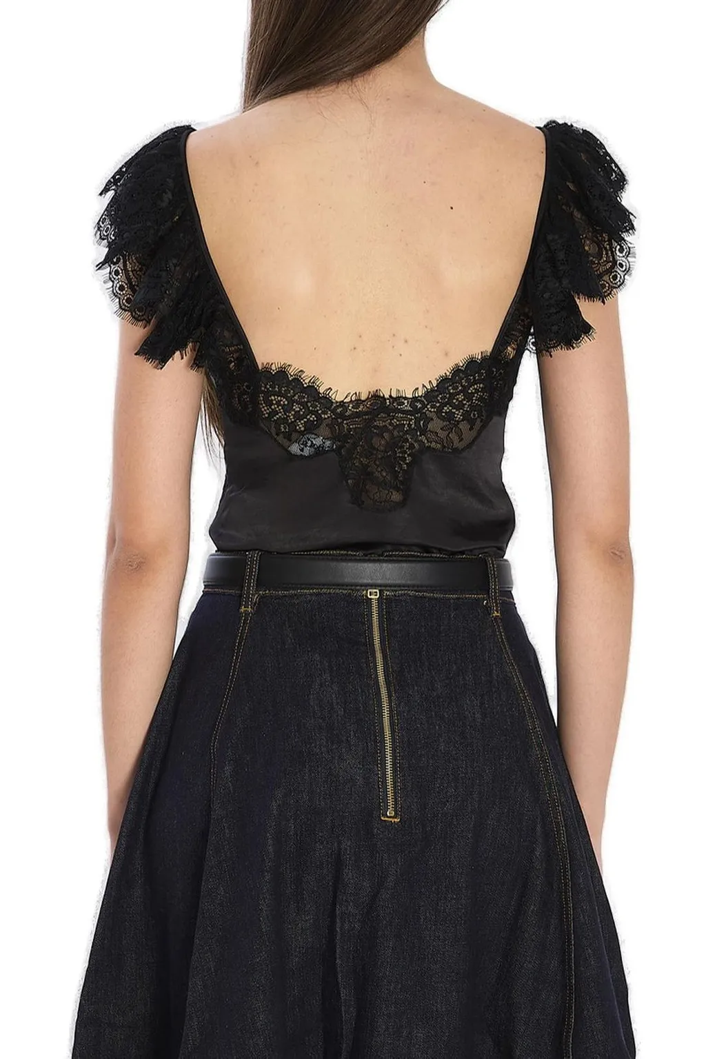 Bodysuit With Lace Trim