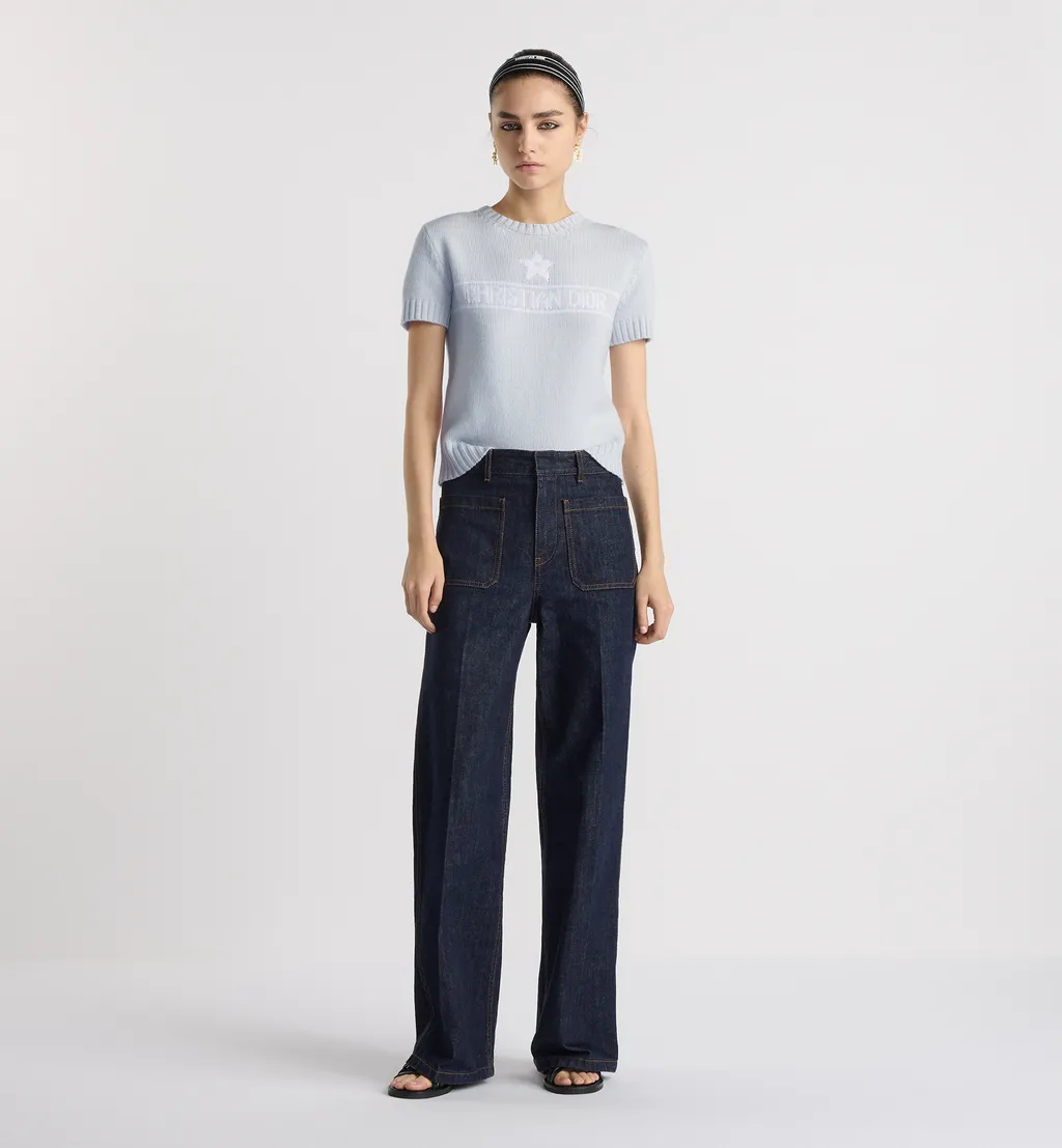 Short-Sleeved Sweater With Christian Dior Signature