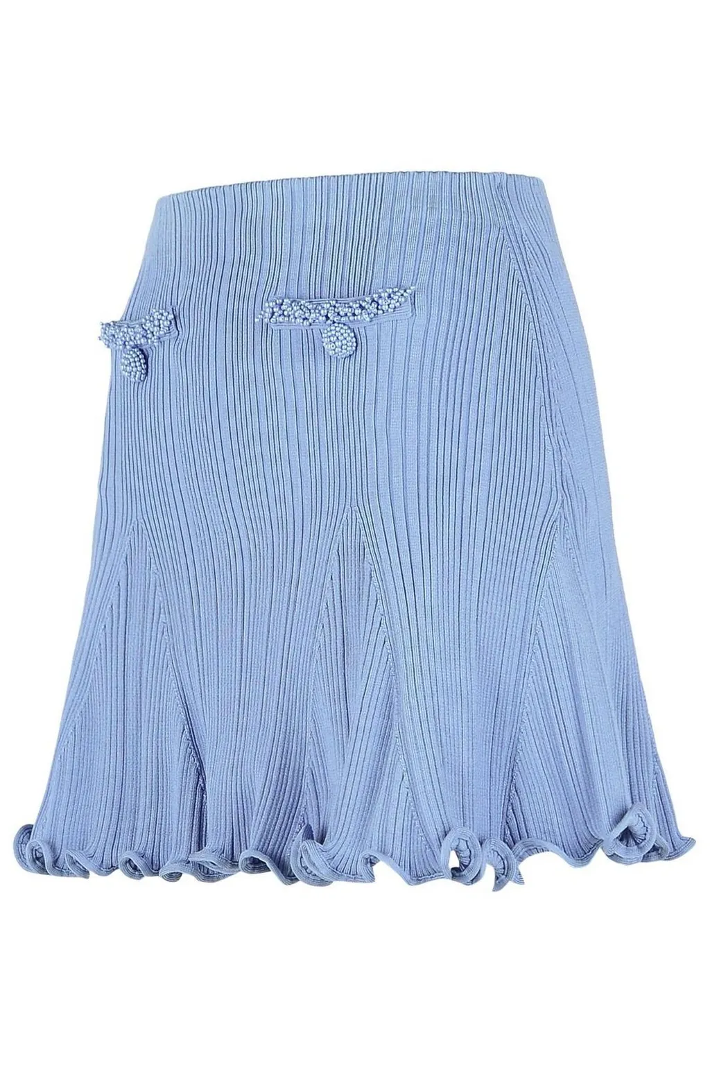 Pleated Knit Skirt