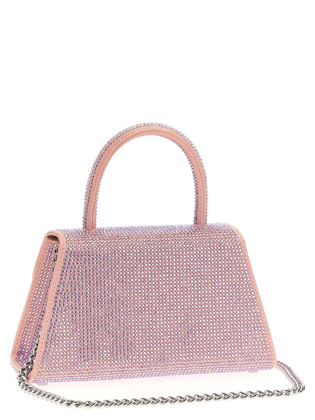 Rhinestone Bow Top Handle Bag
