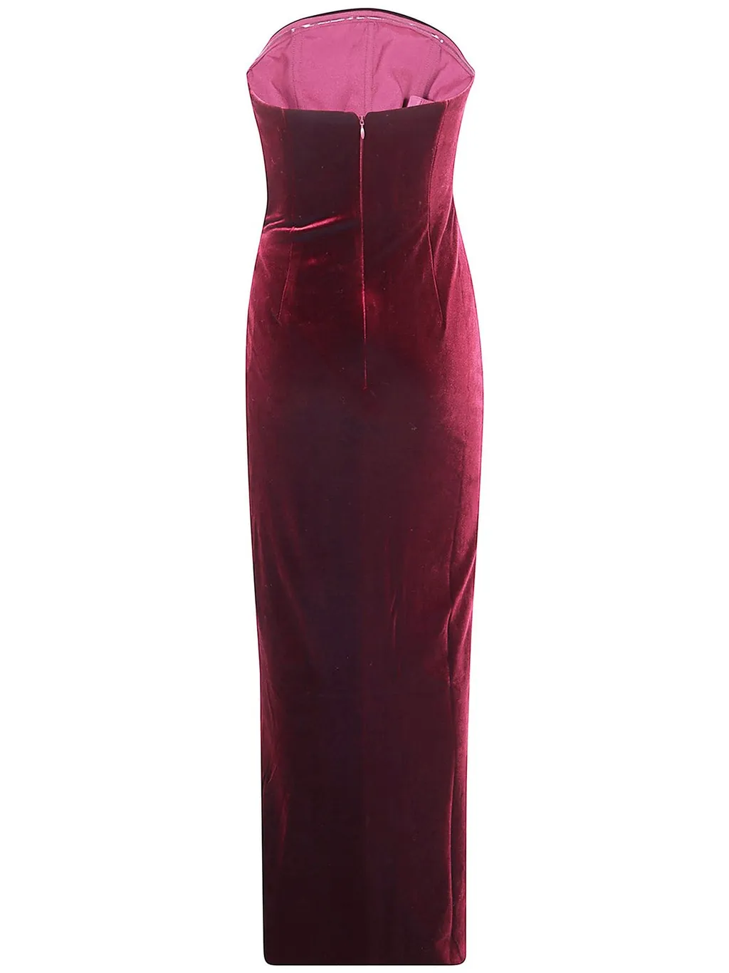 Velvet Strapless Gown