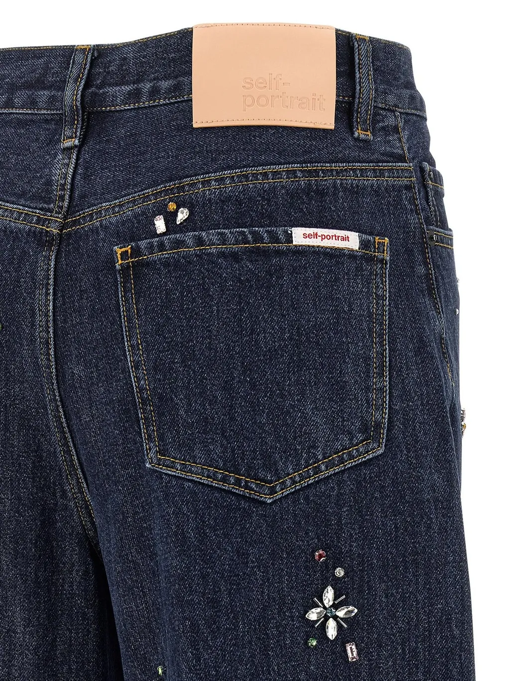 Embellished Wide-Leg Jeans