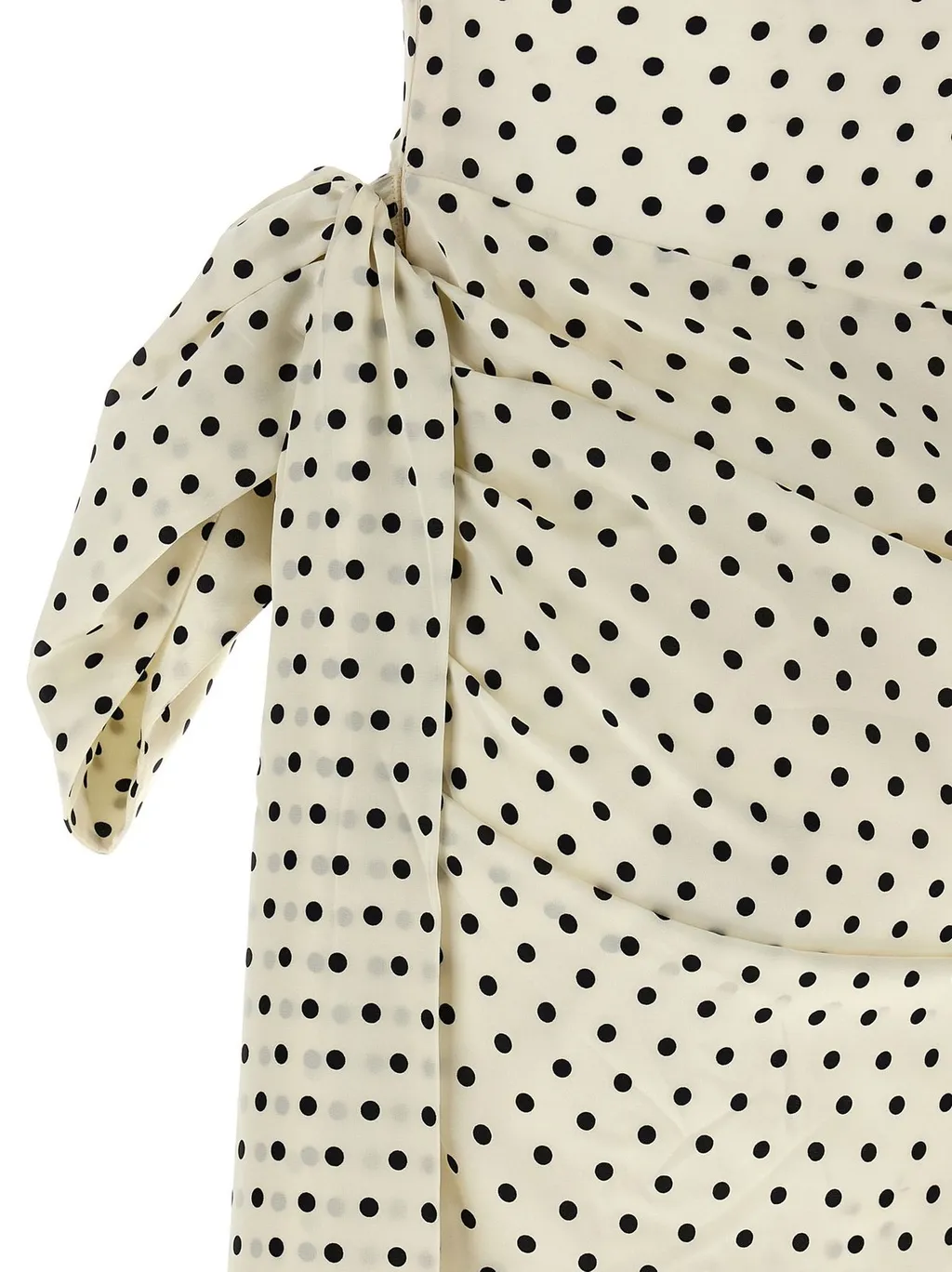 One-Shoulder Polka Dot Mini Dress