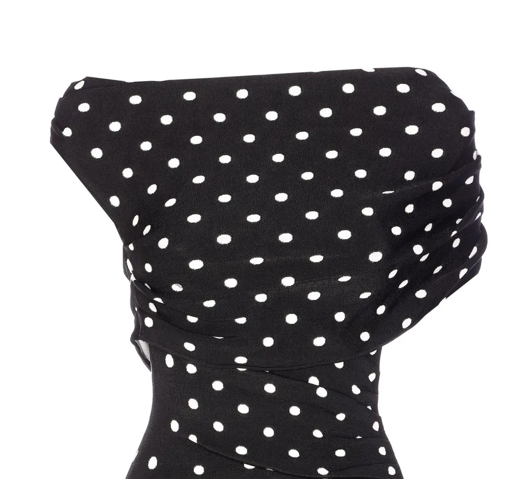 Strapless Polka Dot Dress
