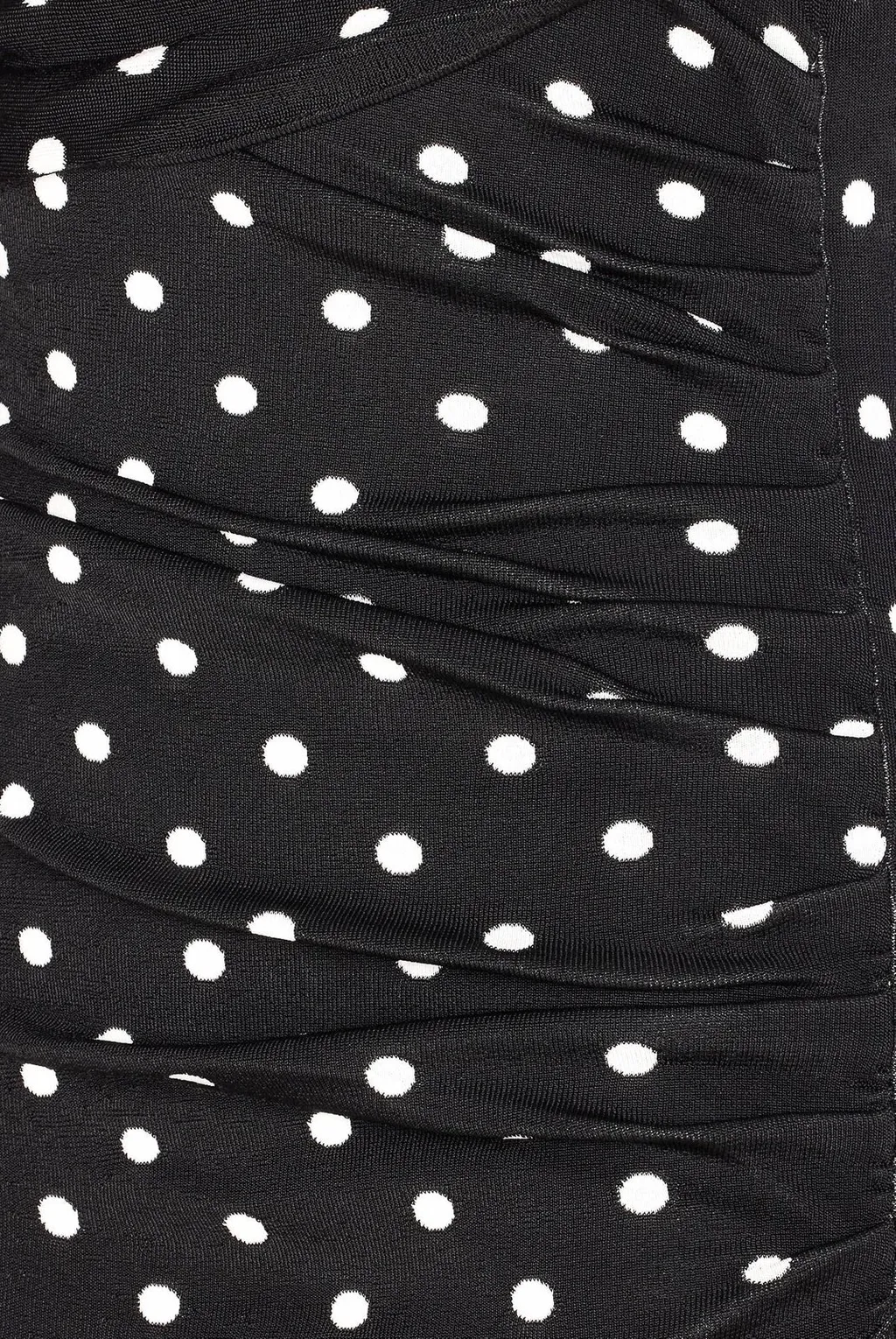 One-Shoulder Polka Dot Maxi Dress