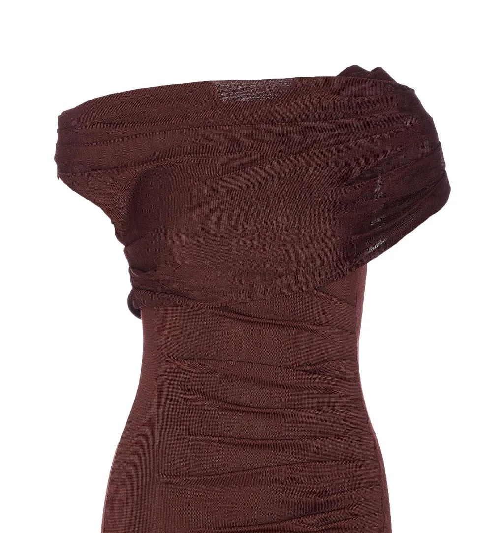 Asymmetric Ruched Dress