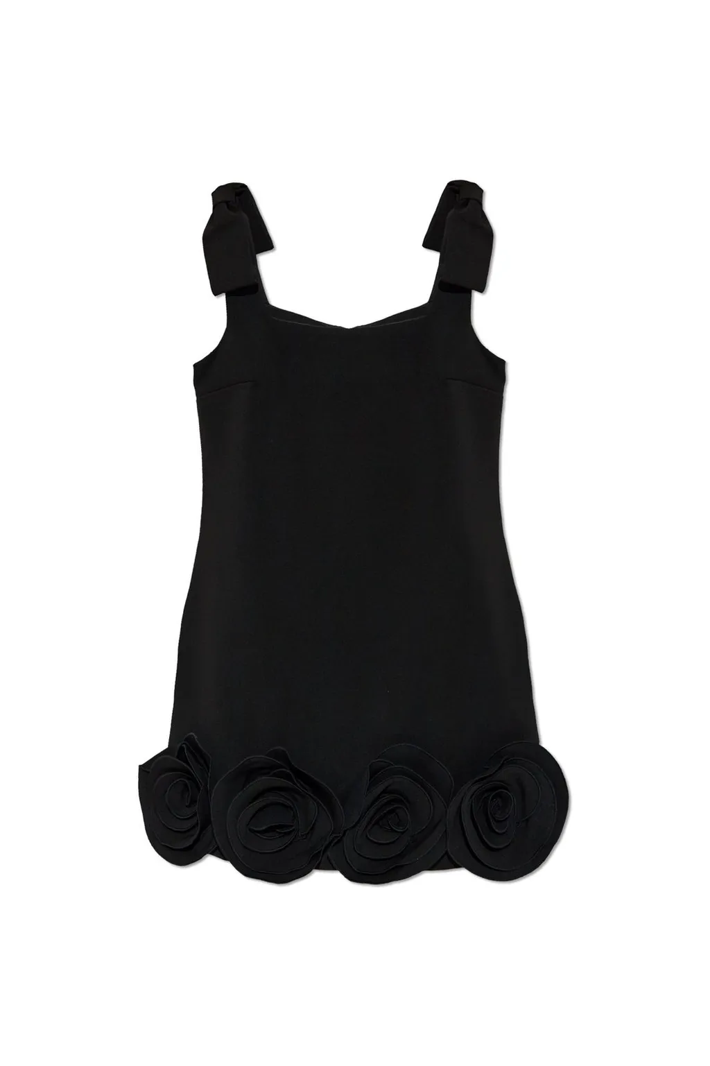 Mini Dress With Rose Appliqué