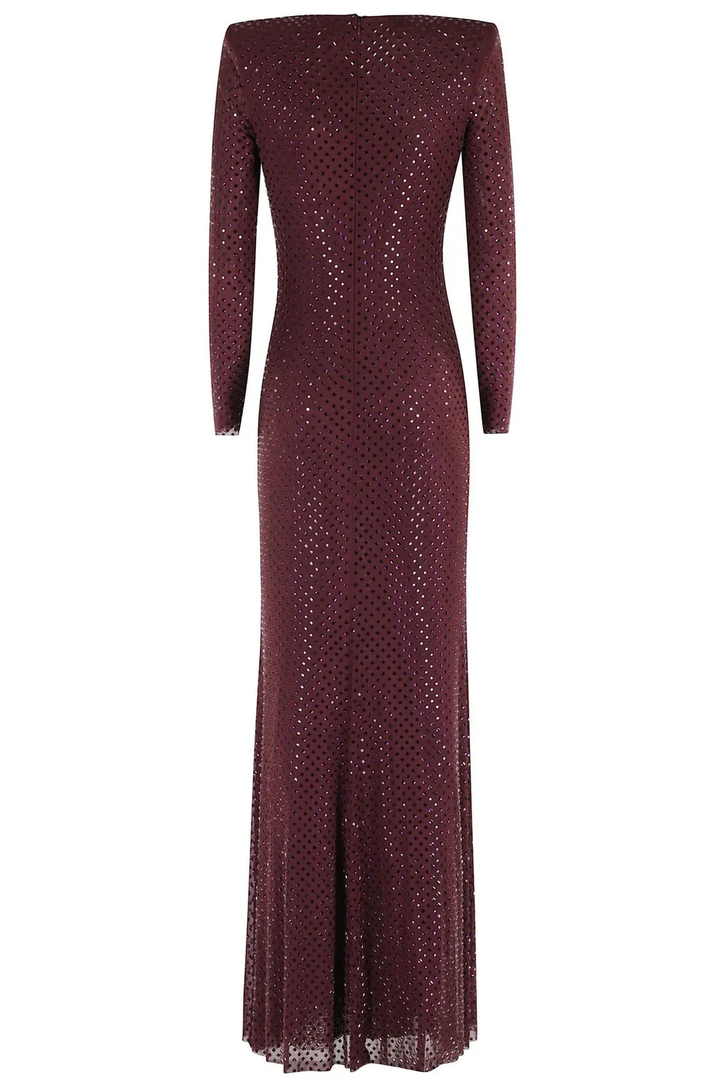 Long Sleeve Sequin Gown