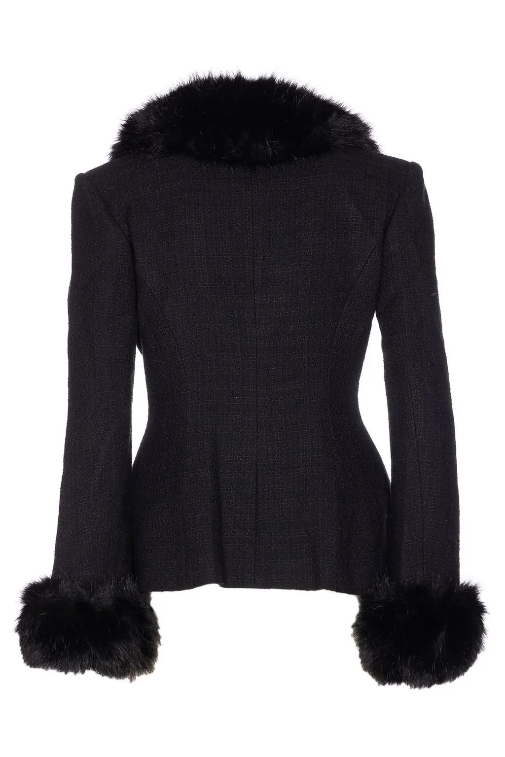 Jacket With Fur Collar And Cuffs