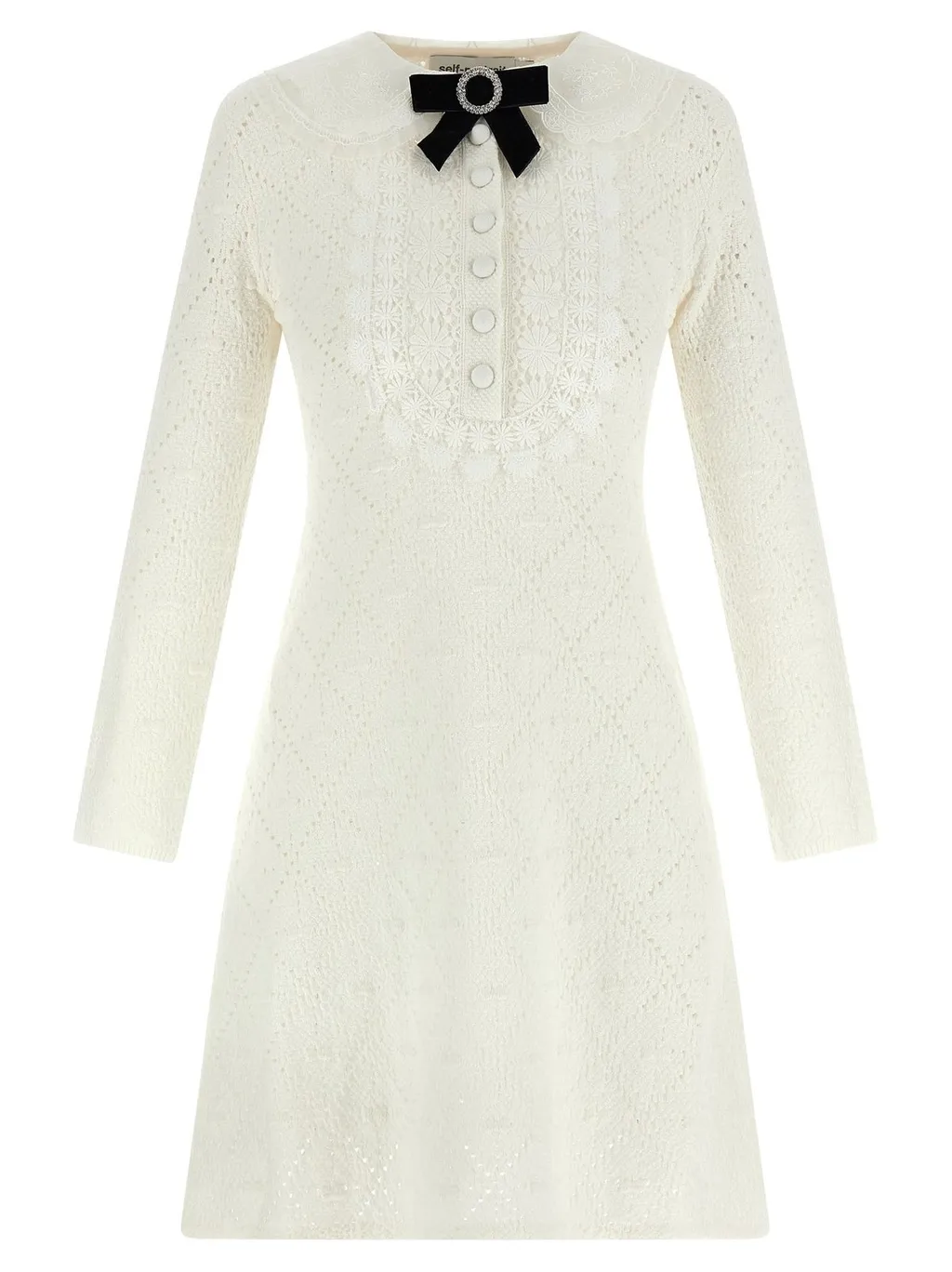 Knit Dress With Peter Pan Collar