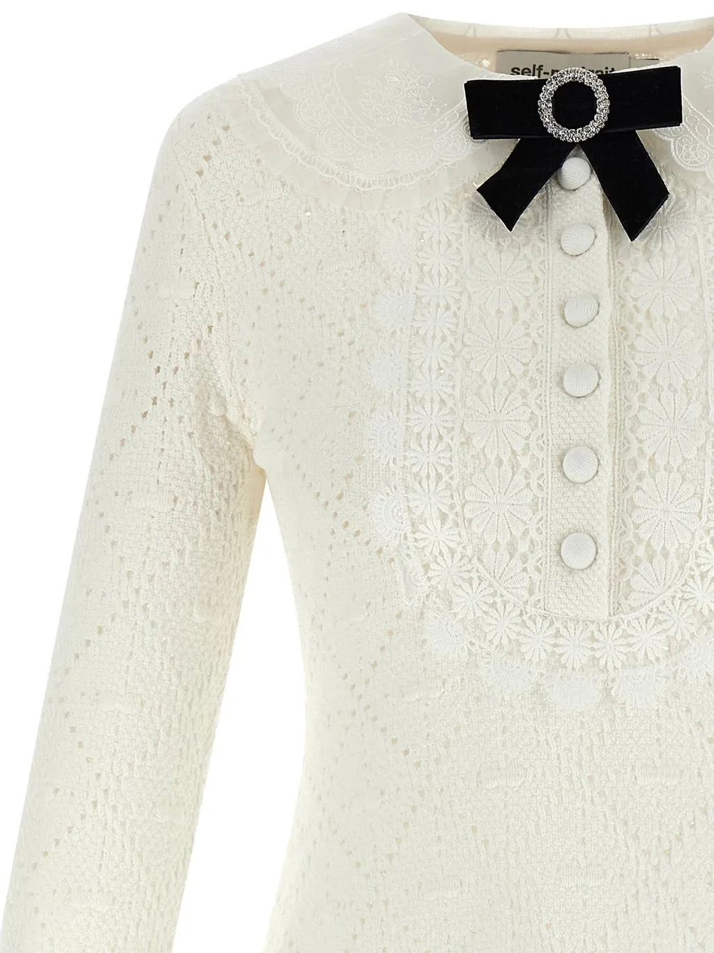 Knit Dress With Peter Pan Collar