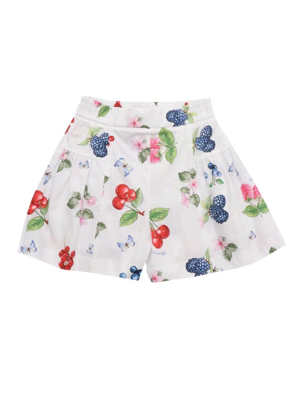 Monnalisa Fruit-Printed Pleated Shorts