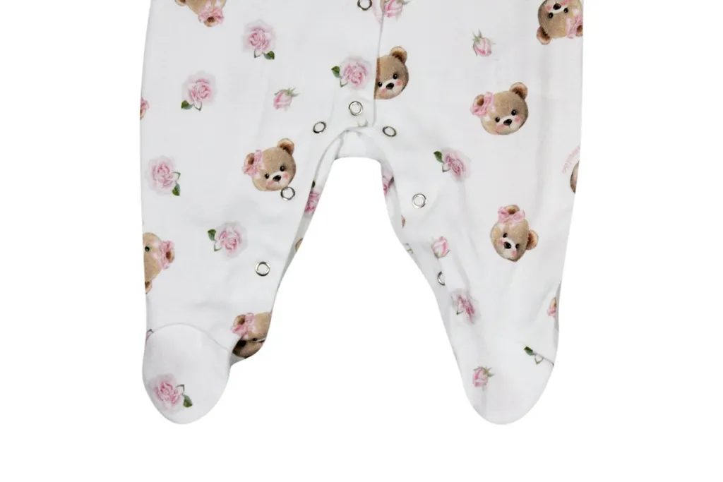 Monnalisa All-Over Teddy Bear-Printed Pajamas