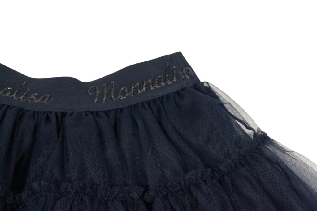 Monnalisa Logo Waistband Tulle Skirt