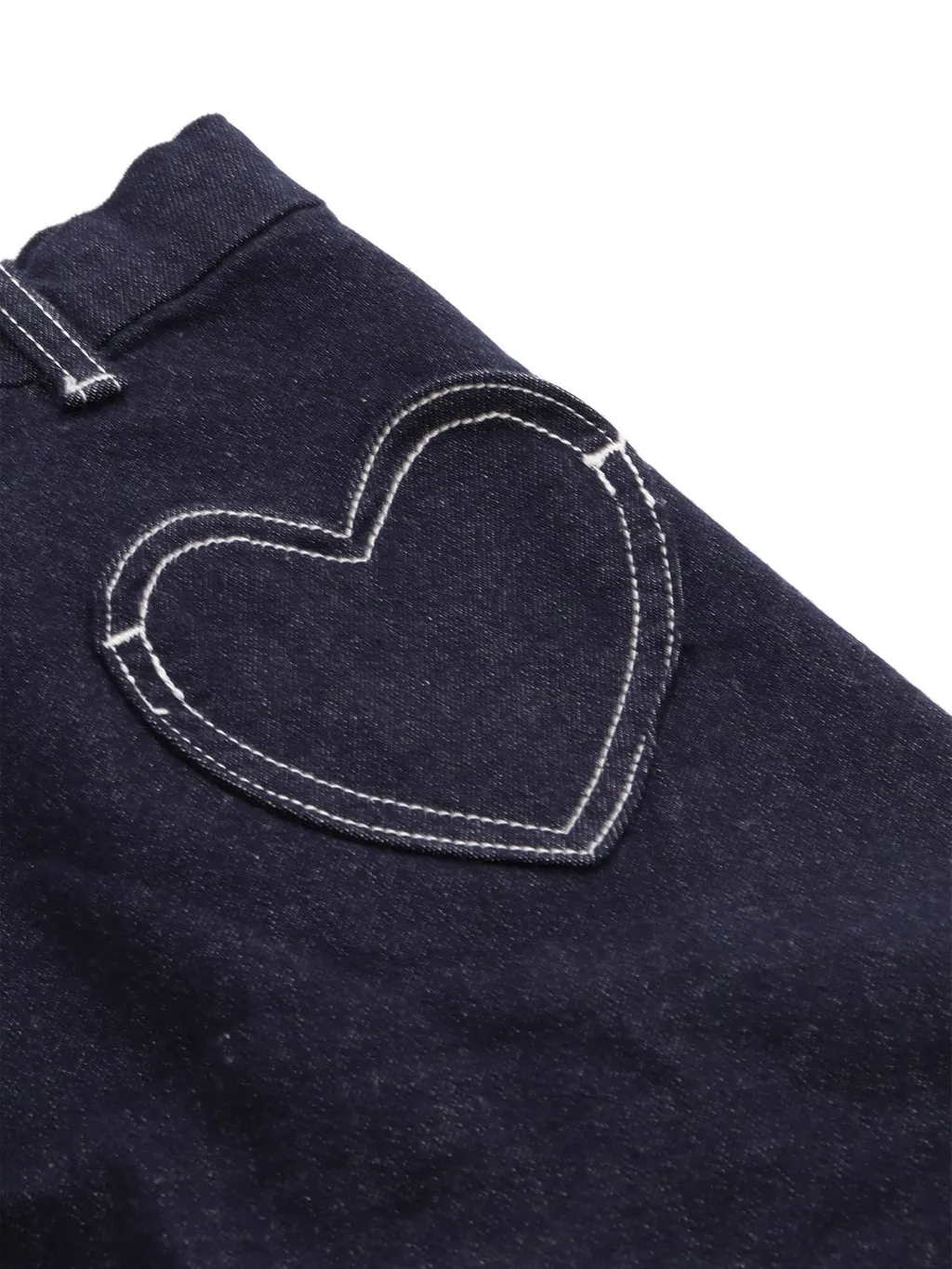 Monnalisa Heart Pockets Jeans Skirt